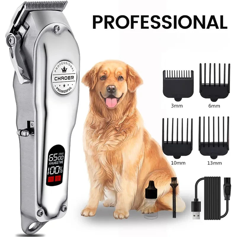 KOSTENLOSE VERSAND.--Professioneller Hundehaarschneider, komplett aus Metall, wiederaufladbar, Haustier-Trimmer, Katzenrasierer, Schneidemaschine, Welpenpflege, Haarschnitt, geräuscharm - Elite Pup Finds Store  Hunde Accessoires 