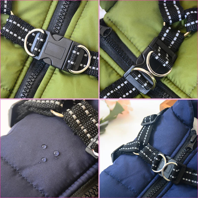 KOSTENLOSE VERSAND .Haustier-Hundejacke mit Geschirr, warme Winter-Hundekleidung - Elite Pup Finds Store  Hunde Accessoires 