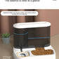 KOSTELOSE VERSAND.---2-in-1-Futterautomat für Haustiere, Vorratsbehälter für Trockenfutter, großer, sichtbarer Wasserbrunnen aus Kunststoff für Haustiere, automatischer Futterspender für Haustiere - Elite Pup Finds Store  Hunde Accessoires 