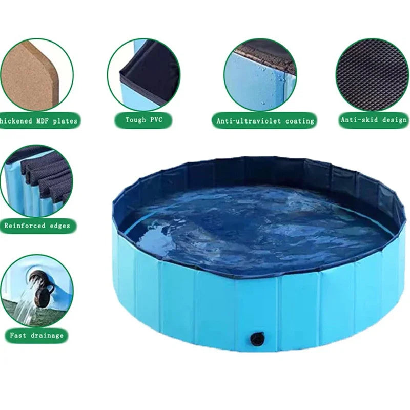 KOSTENLOSE VERSAND Faltbarer Hundepool, Haustierbad, Schwimmwanne, Badewanne, zusammenklappbarer Bade Pool - Elite Pup Finds Store  Hunde Accessoires 
