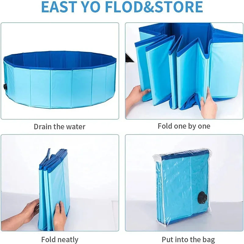 KOSTENLOSE VERSAND Faltbarer Hundepool, Haustierbad, Schwimmwanne, Badewanne, zusammenklappbarer Bade Pool - Elite Pup Finds Store  Hunde Accessoires 