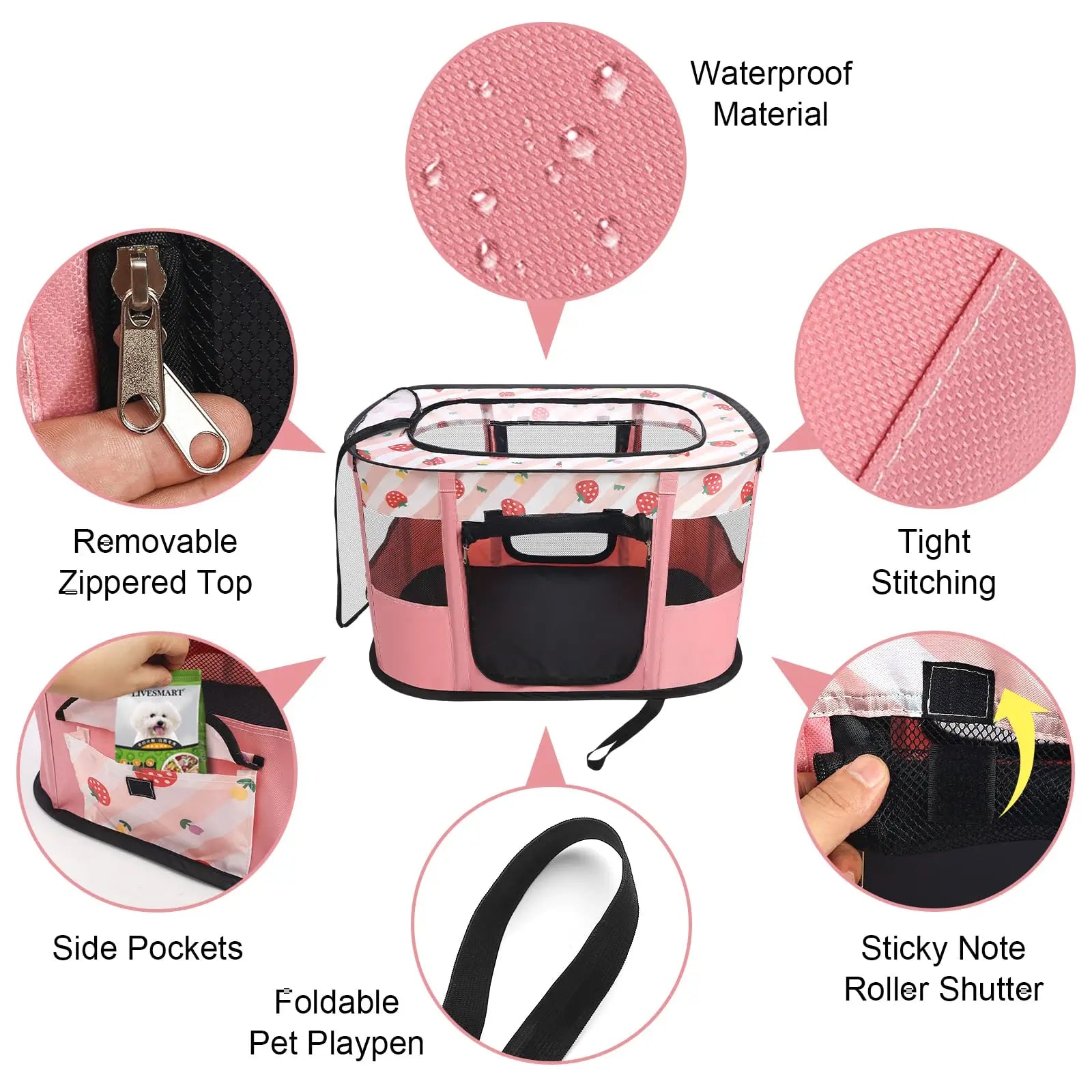 KOSTENLOSE VERSAND ---Tragbarer, faltbarer Laufstall für Haustiere für Haustier-Zwinger, Laufstall für drinnen und draußen, Hundelaufstall für Reisen und Camping - Elite Pup Finds Store  Hunde Accessoires 