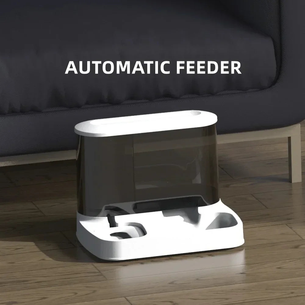KOSTELOSE VERSAND.---2-in-1-Futterautomat für Haustiere, Vorratsbehälter für Trockenfutter, großer, sichtbarer Wasserbrunnen aus Kunststoff für Haustiere, automatischer Futterspender für Haustiere - Elite Pup Finds Store  Hunde Accessoires 